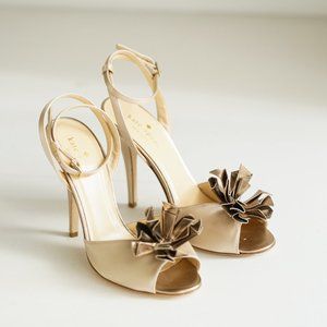 Kate Spade New York Nude Champagne Satin Heels